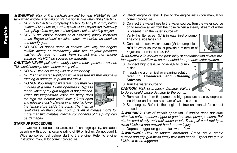 En g li sh | DeWalt DP3400 User Manual | Page 12 / 64