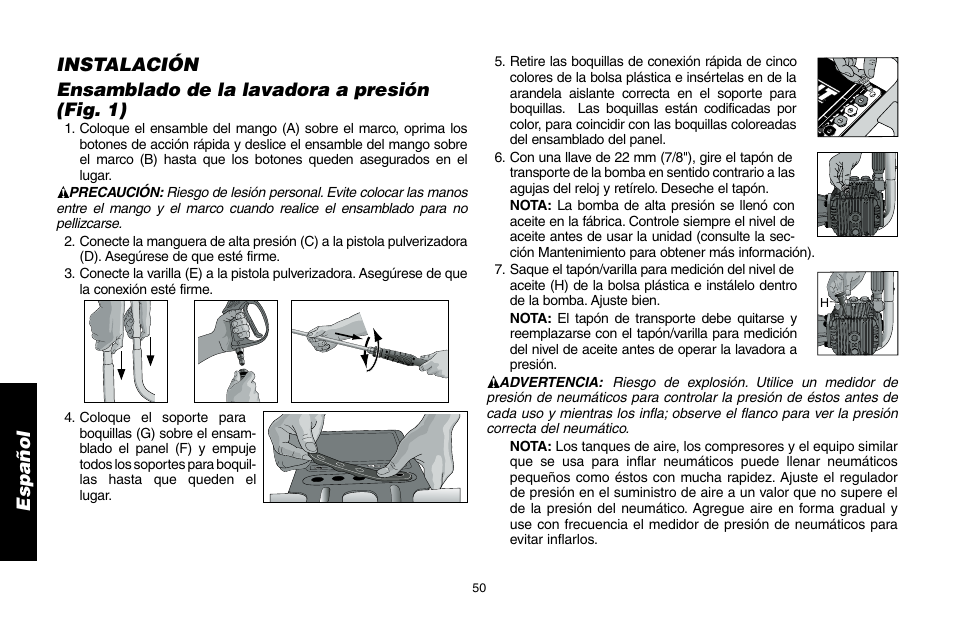 DeWalt DP3400 User Manual | Page 50 / 64