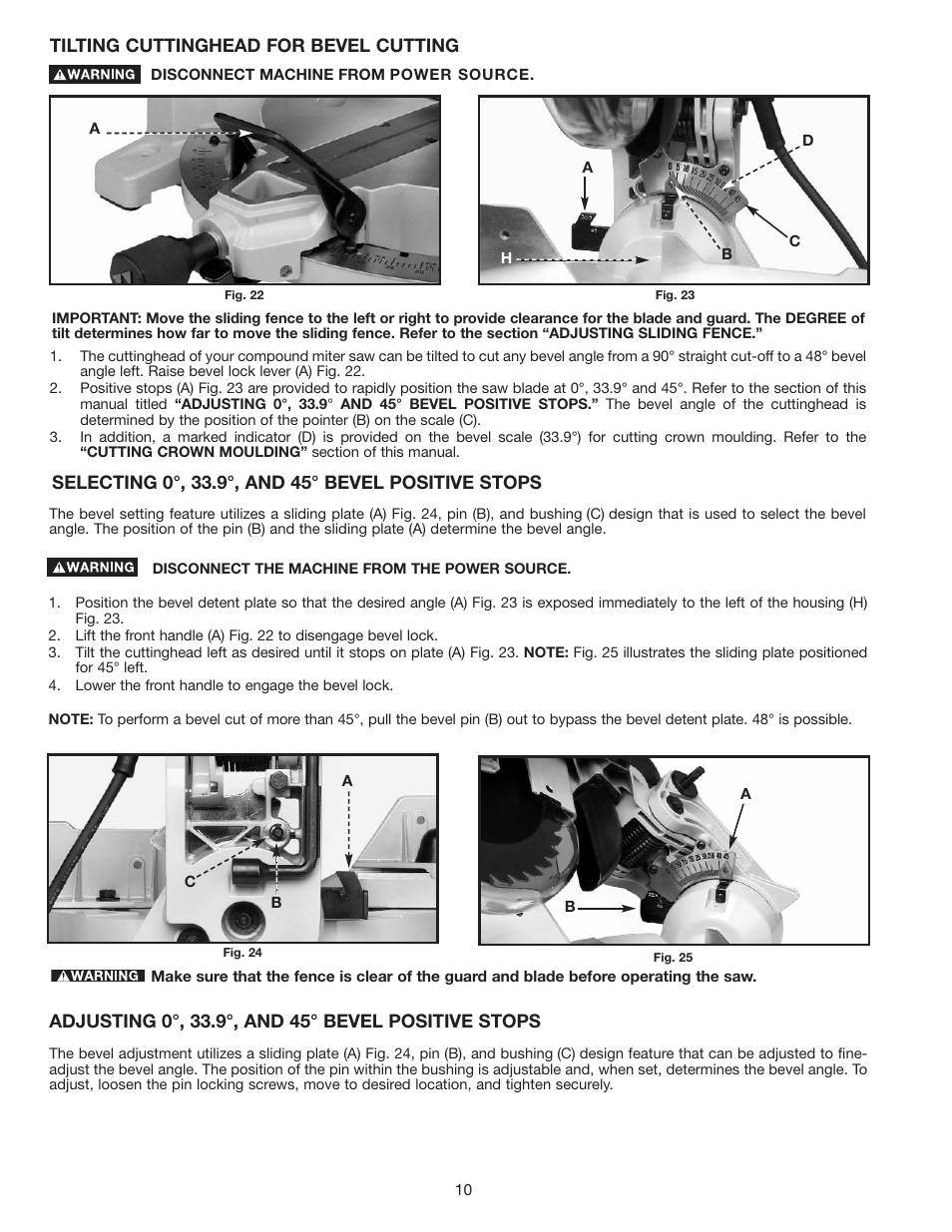 Tilting cuttinghead for bevel cutting | Delta 36-312 User Manual | Page 10 / 17