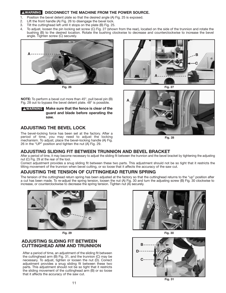 Adjusting the tension of cuttinghead return spring | Delta 36-312 User Manual | Page 11 / 17