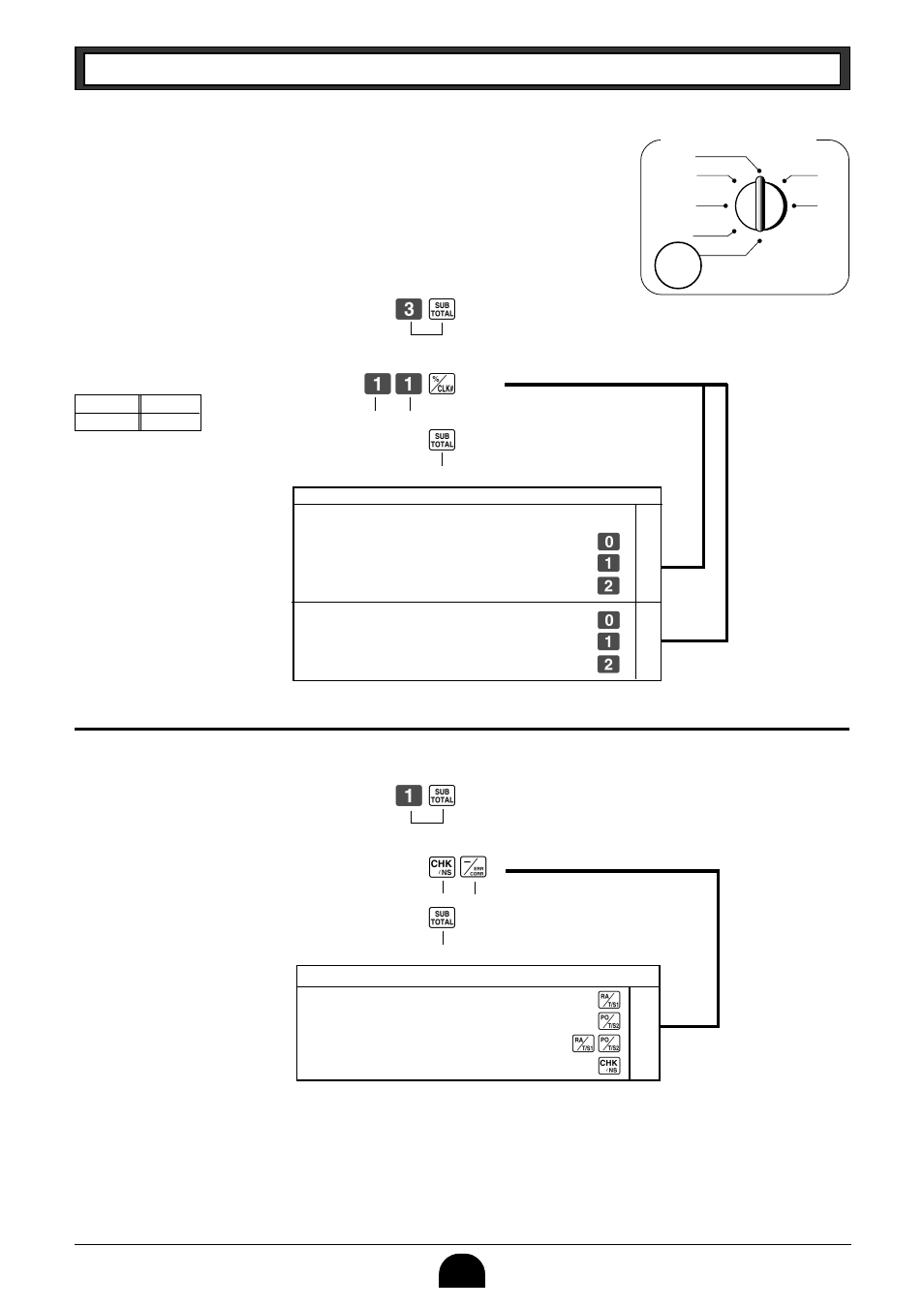 A1-6 taxable status for minus key, Ck zz : k z k mg k, 5-2 status for percent key | Casio PCR-265P User Manual | Page 22 / 40