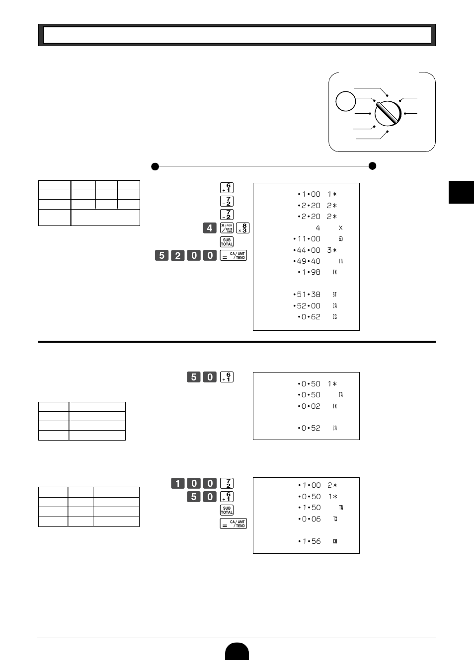 Various operations, 1 registration using preset price for departments, 2 single-item sales | Casio PCR-265P User Manual | Page 29 / 40