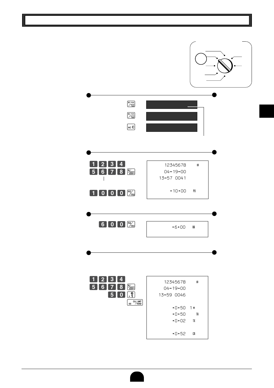11 other registrations, 11-1 reading the time and date, 11-3 cash received on account | Casio PCR-265P User Manual | Page 33 / 40