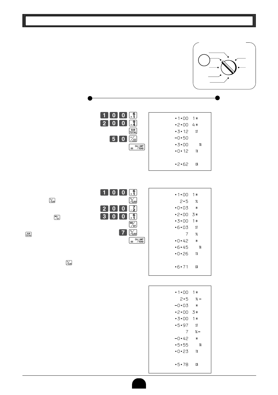 Z?? g x?? f k b? g p z?? g : x?? s c?? g b m : p, 11-6 premium/ discount, 11-5 reduction on subtotal | Casio PCR-265P User Manual | Page 34 / 40