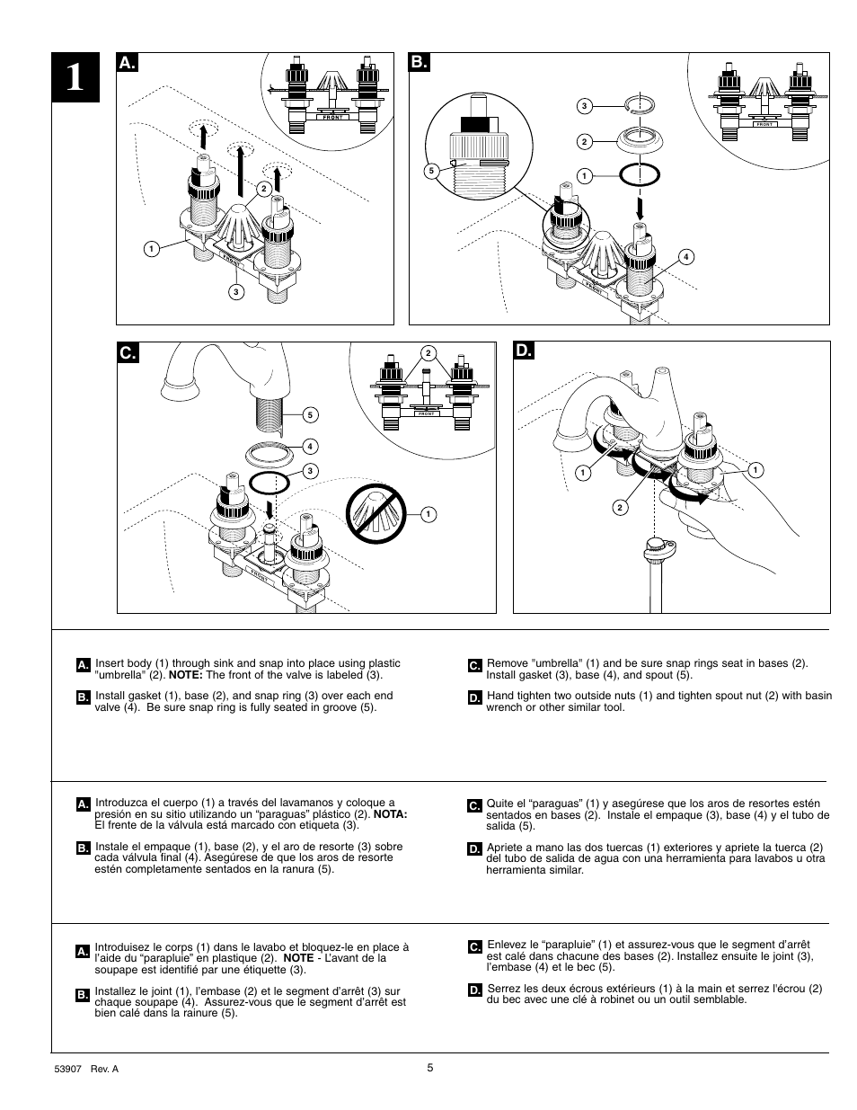 A. b. d. c | Delta 4540 Series User Manual | Page 5 / 8