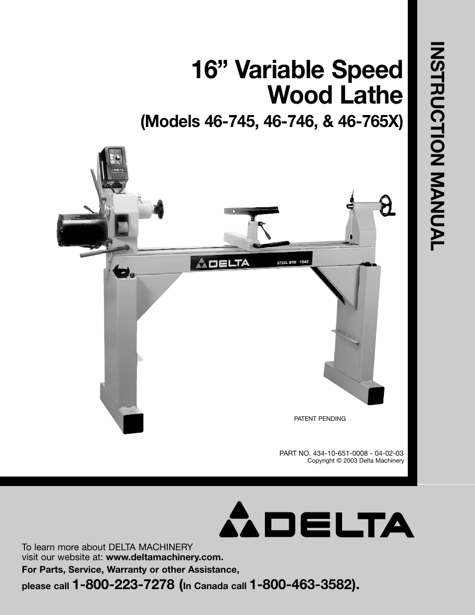 Delta 46-765X User Manual | 24 pages