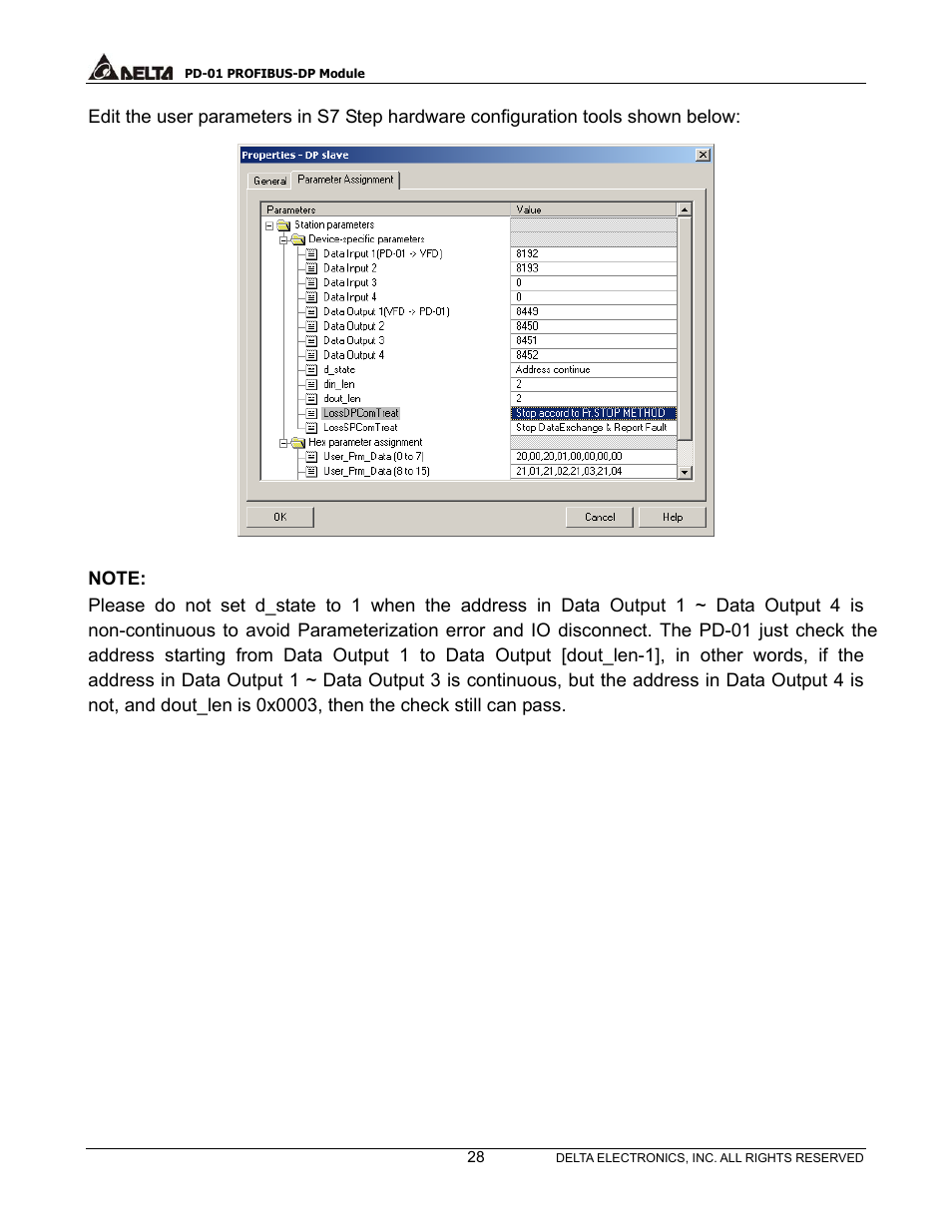 Delta PROFIBUS-DP Module for VFD Series Drives PD-01 User Manual | Page 31 / 36