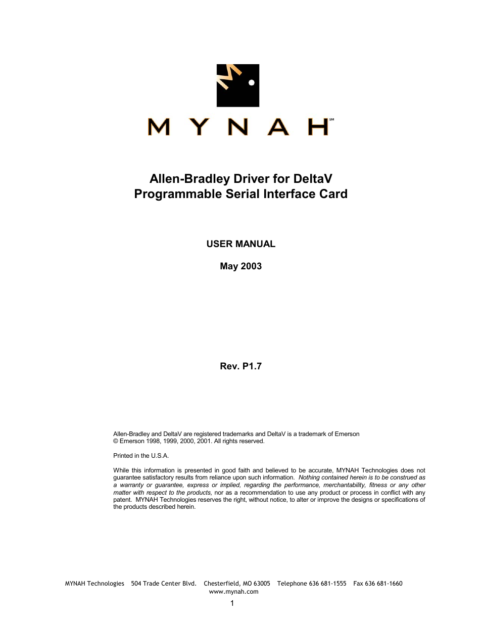Delta Mynah PLC-5 User Manual | 26 pages