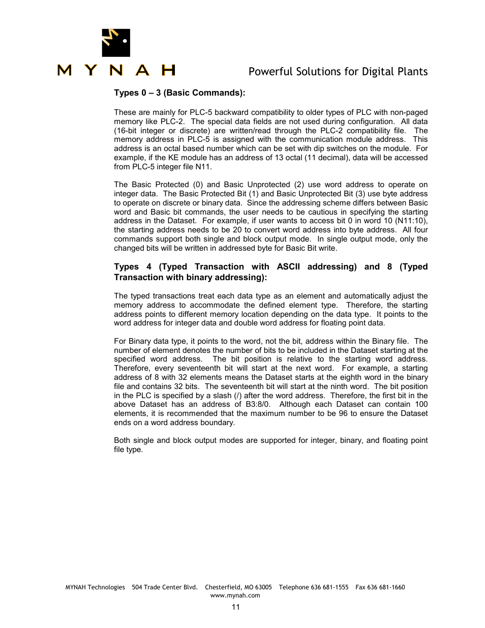 Powerful solutions for digital plants | Delta Mynah PLC-5 User Manual | Page 12 / 26