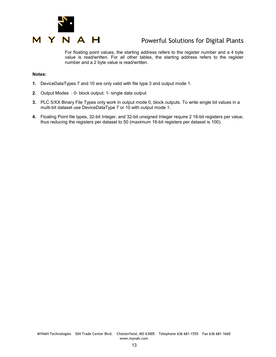 Powerful solutions for digital plants | Delta Mynah PLC-5 User Manual | Page 14 / 26