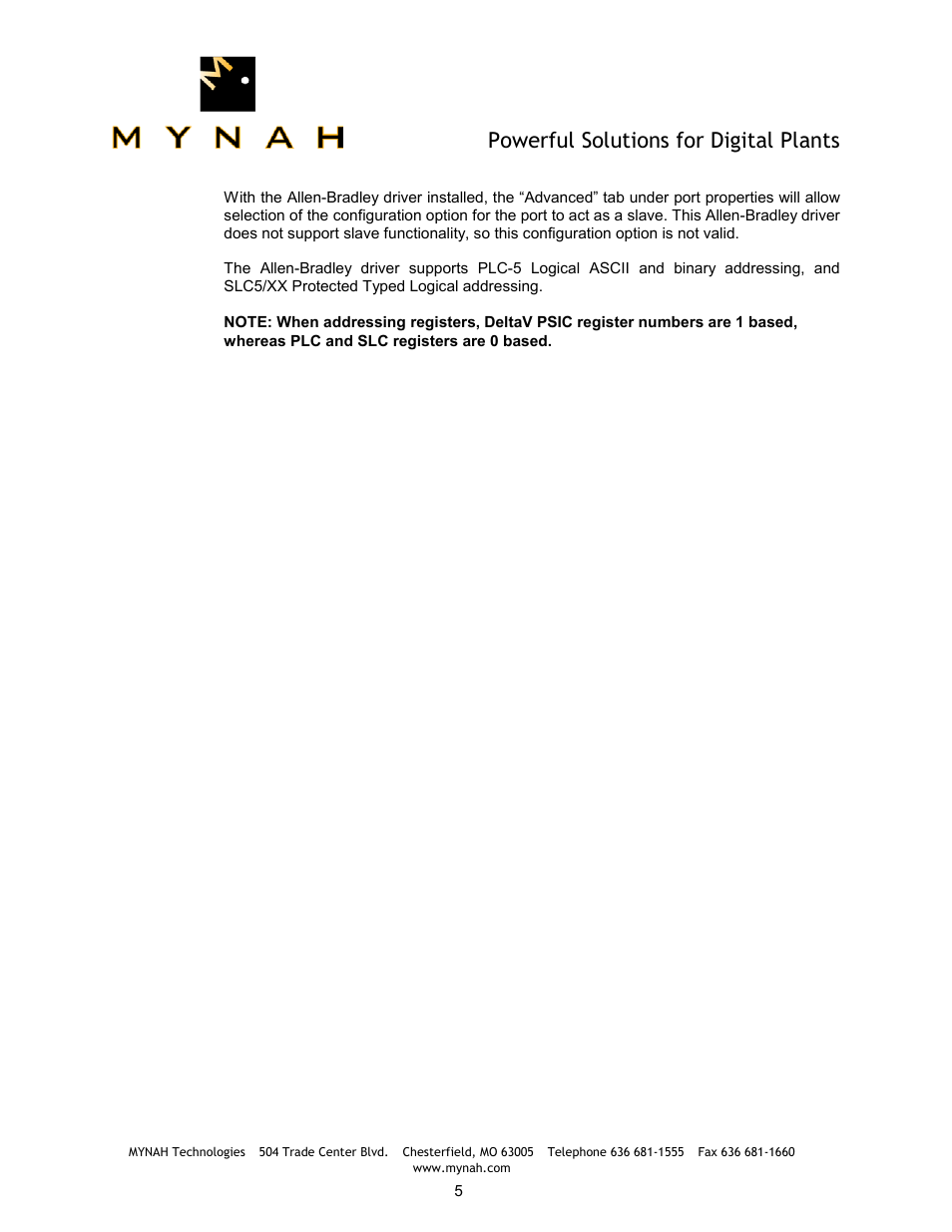 Powerful solutions for digital plants | Delta Mynah PLC-5 User Manual | Page 6 / 26