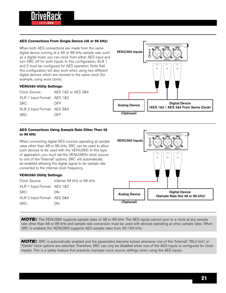 dbx DriveRack VENU360 Loudspeaker Management System User Manual | Page 23 / 127
