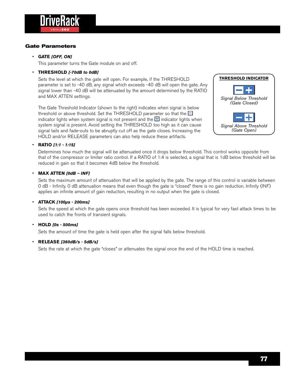 Preset 1 1 | dbx DriveRack VENU360 Loudspeaker Management System User Manual | Page 79 / 127