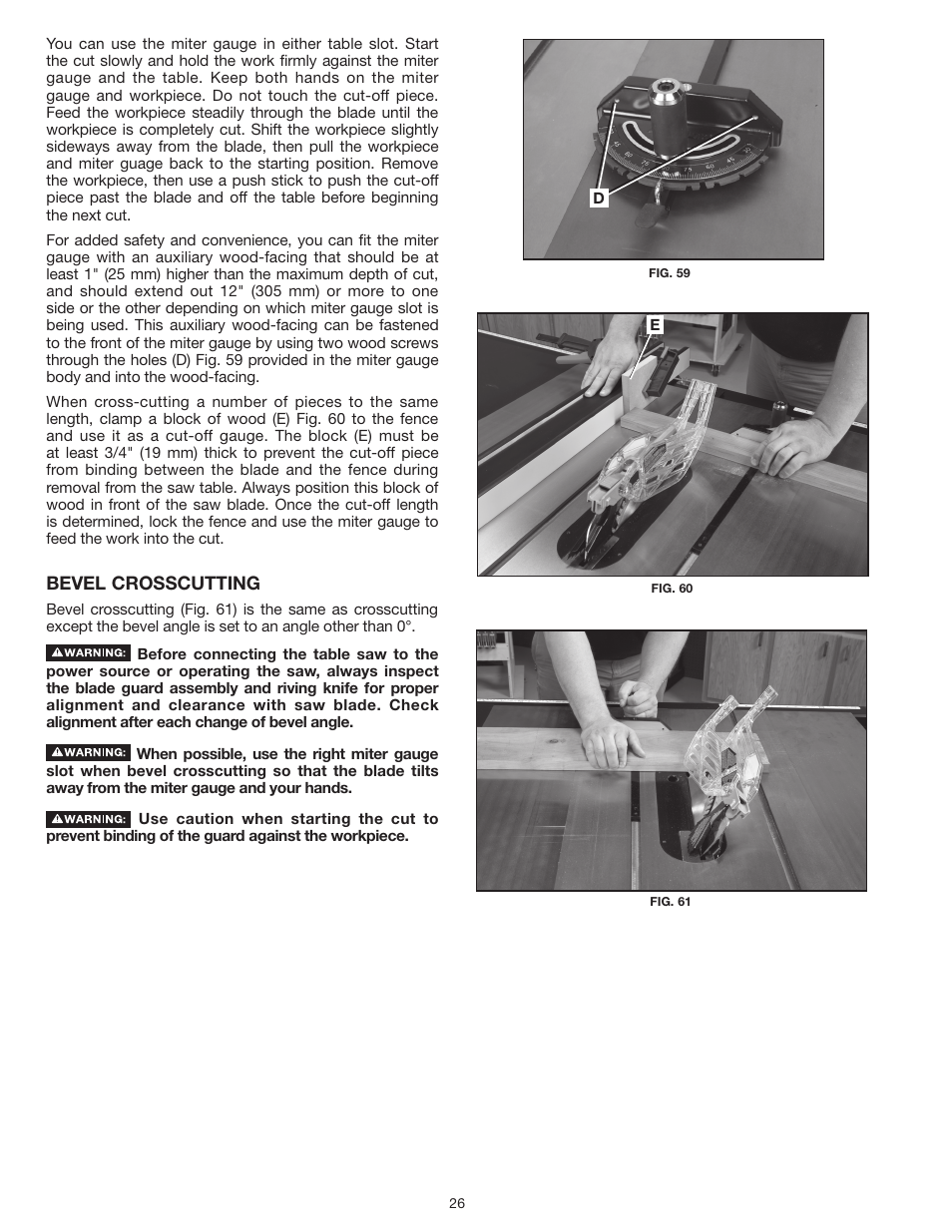 Delta UNISAW 36-L352 User Manual | Page 26 / 108