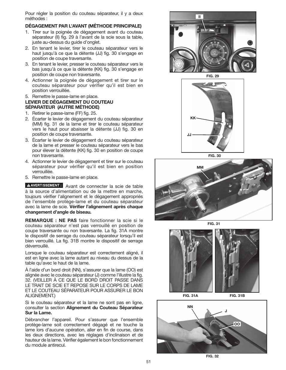 Delta UNISAW 36-L352 User Manual | Page 51 / 108