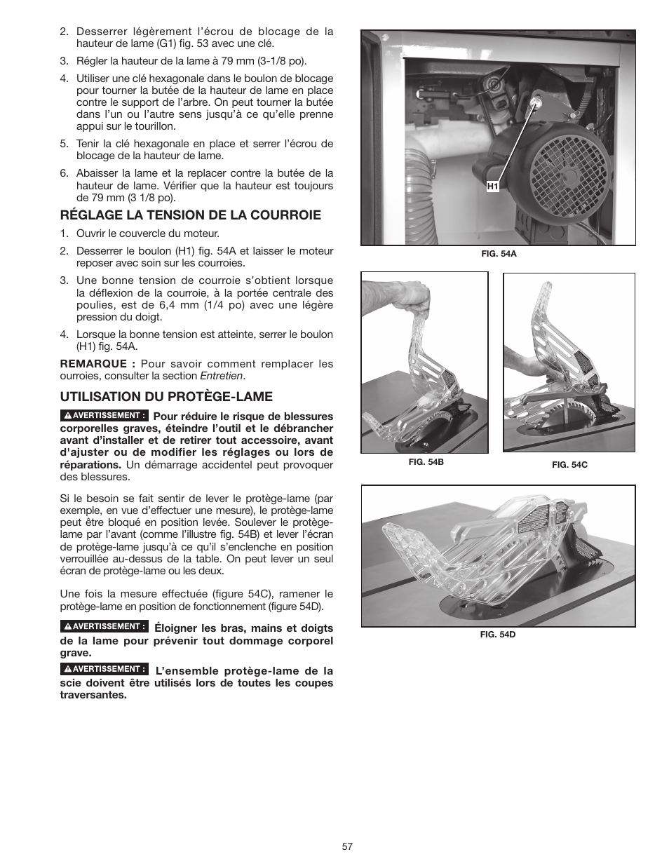 Delta UNISAW 36-L352 User Manual | Page 57 / 108