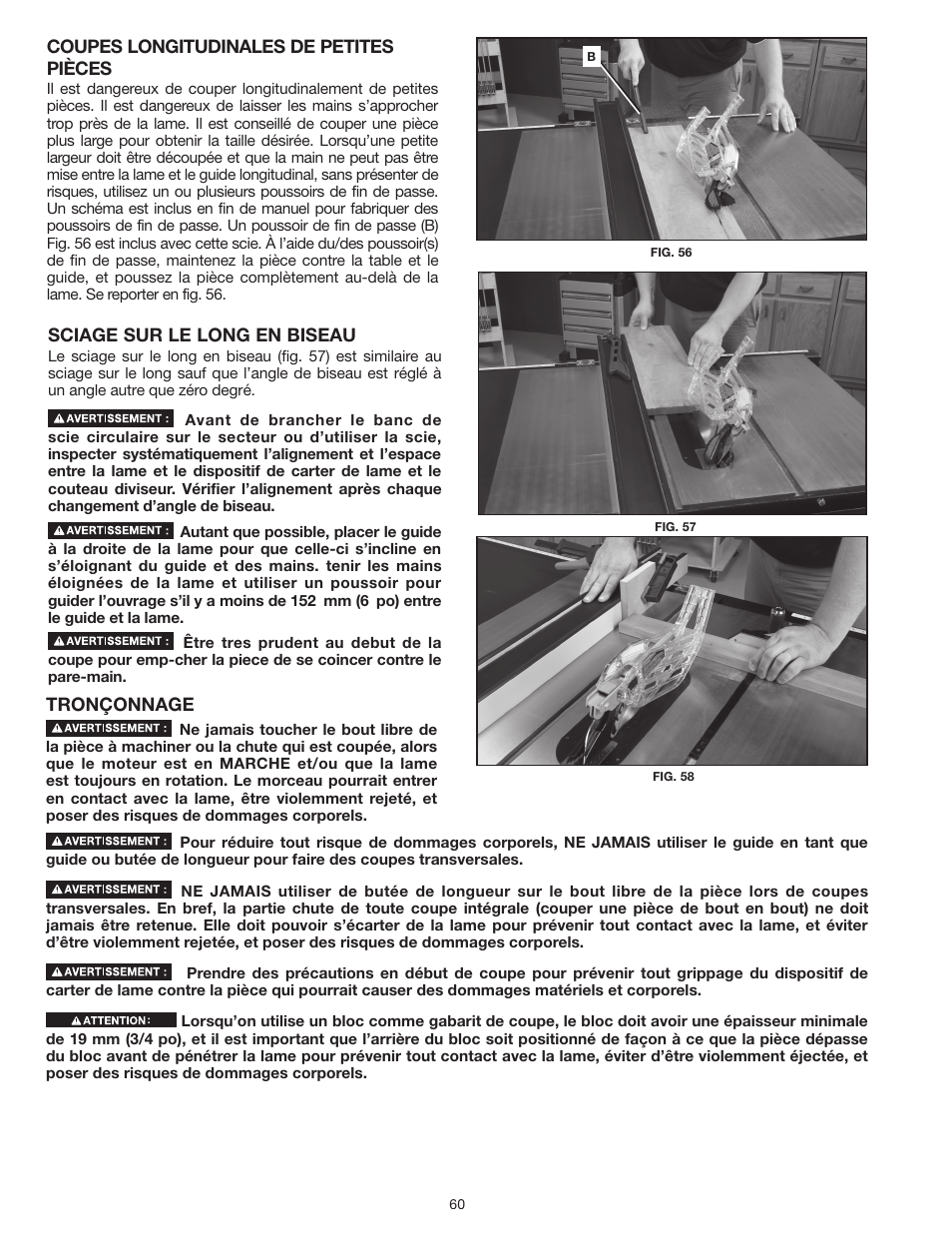 Delta UNISAW 36-L352 User Manual | Page 60 / 108