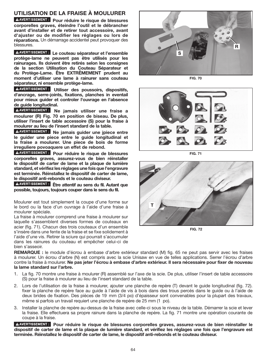 Delta UNISAW 36-L352 User Manual | Page 64 / 108