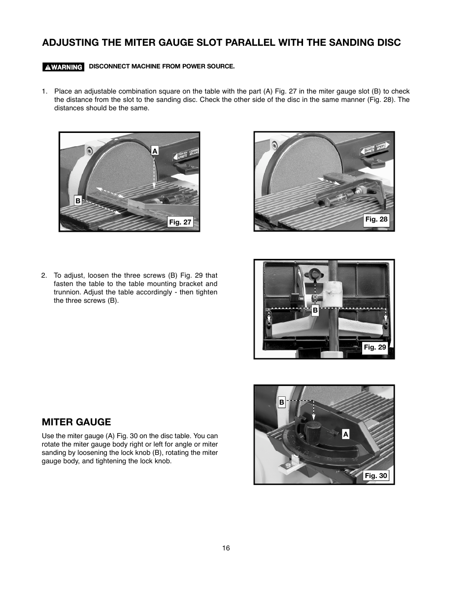 Miter gauge | Delta ShopMaster SM500 User Manual | Page 16 / 68