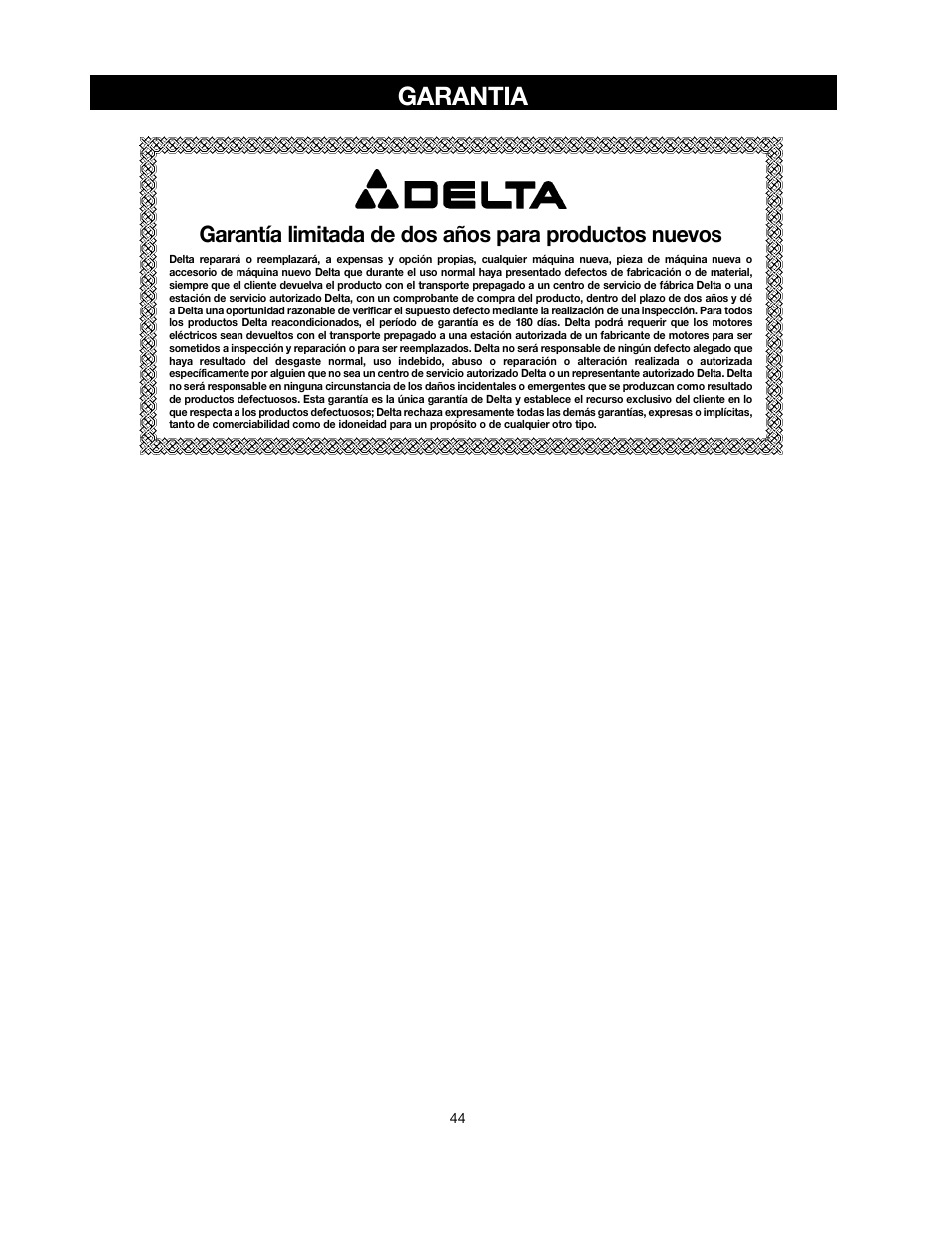 Delta ShopMaster SM500 User Manual | Page 44 / 68