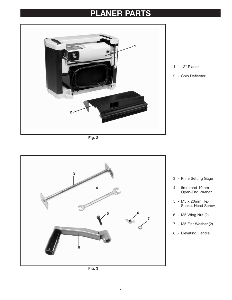 Planer parts | Delta TP300 User Manual | Page 7 / 17