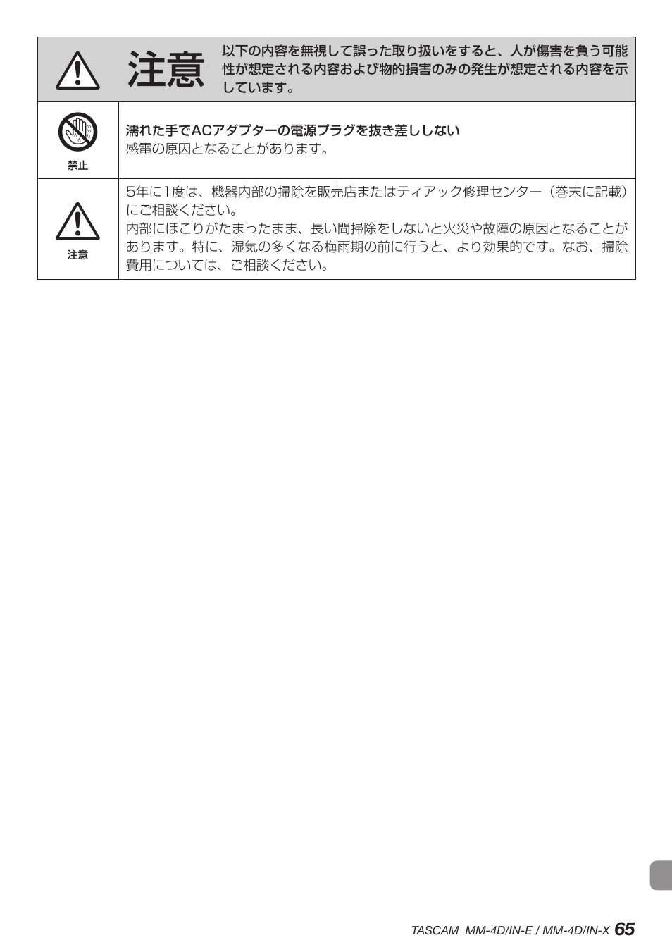Tascam MM-4D/IN-E 4-Channel Mic/Line Input Dante Converter with Built-In DSP Mixer User Manual | Page 65 / 82