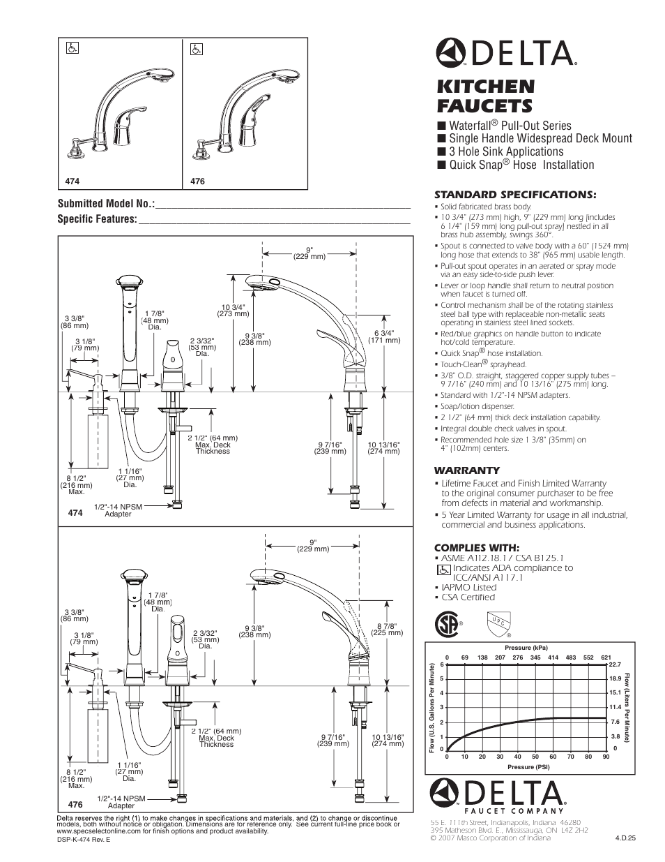 Delta 476 User Manual | 1 page