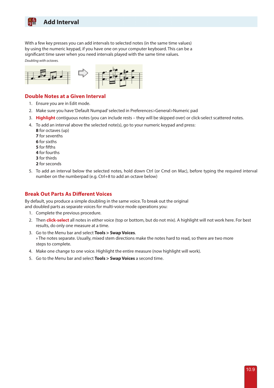 Add interval | PreSonus Notion 6 - Notation Software (Boxed) User Manual | Page 158 / 292