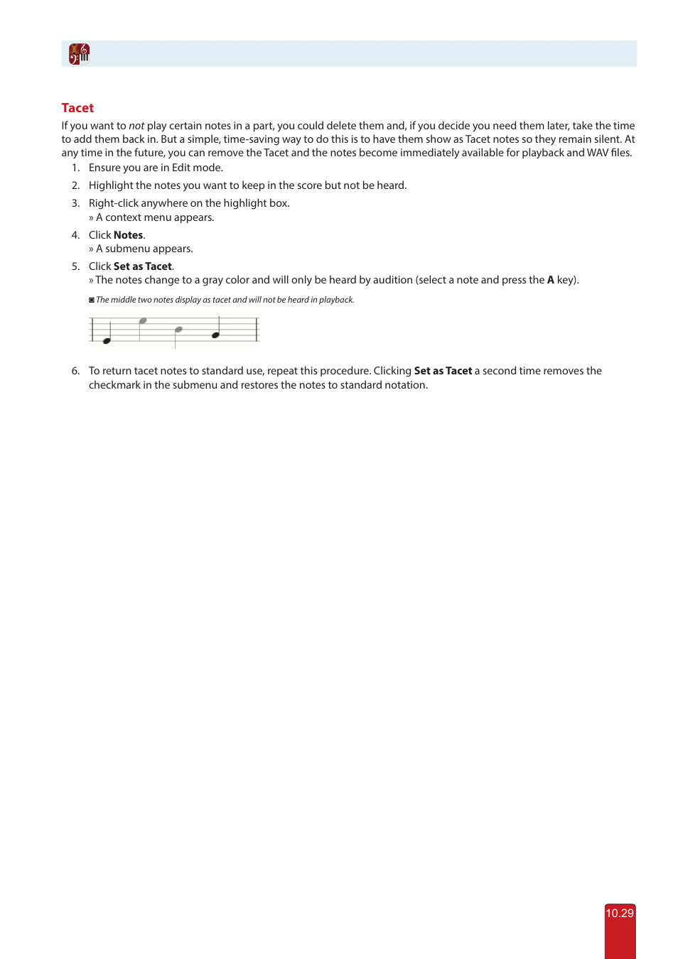 Tacet | PreSonus Notion 6 - Notation Software (Boxed) User Manual | Page 178 / 292