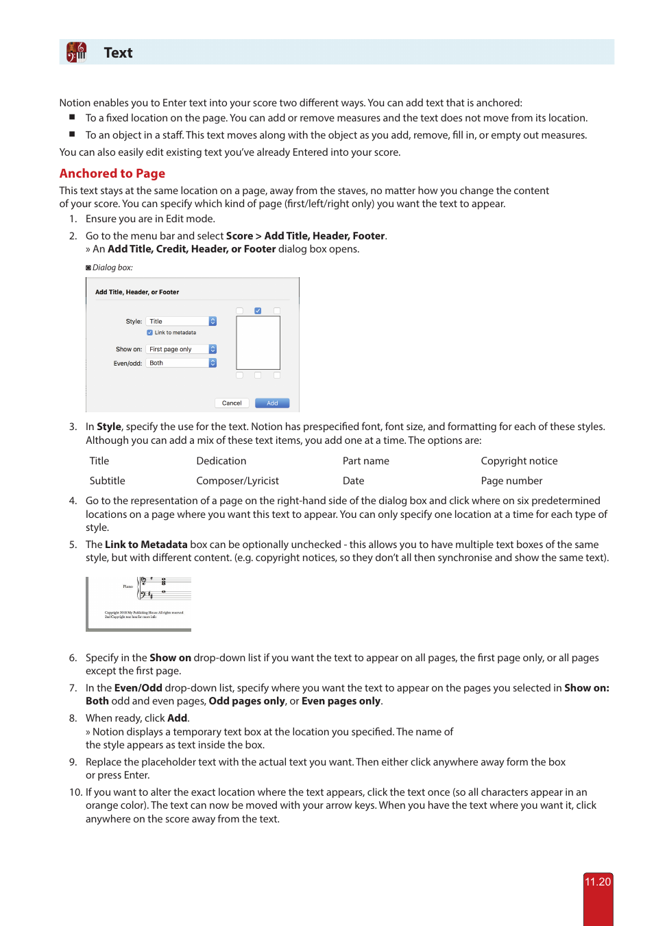 Text | PreSonus Notion 6 - Notation Software (Boxed) User Manual | Page 201 / 292