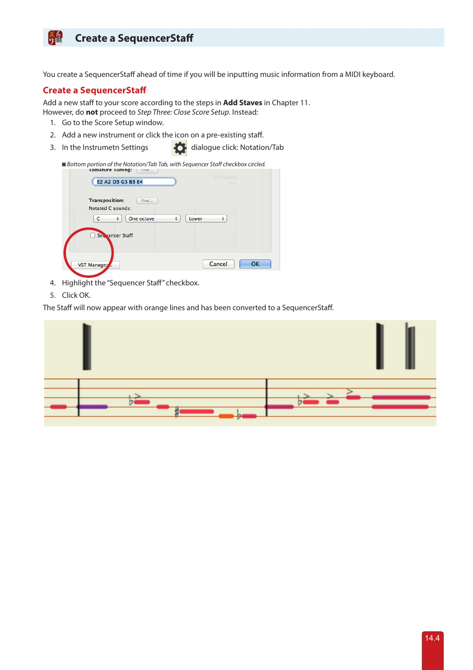 Create a sequencerstaff | PreSonus Notion 6 - Notation Software (Boxed) User Manual | Page 269 / 292