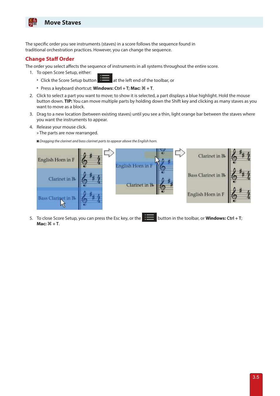 Move staves | PreSonus Notion 6 - Notation Software (Boxed) User Manual | Page 45 / 292