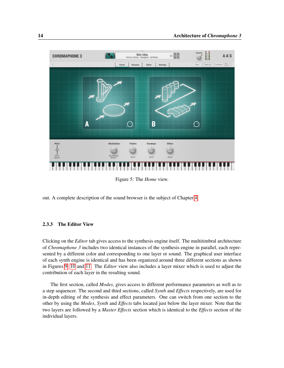 The editor view | Applied Acoustics Systems Chromaphone 3 Upgrade Acoustic Object Synthesizer Plug-In (Download) User Manual | Page 14 / 83