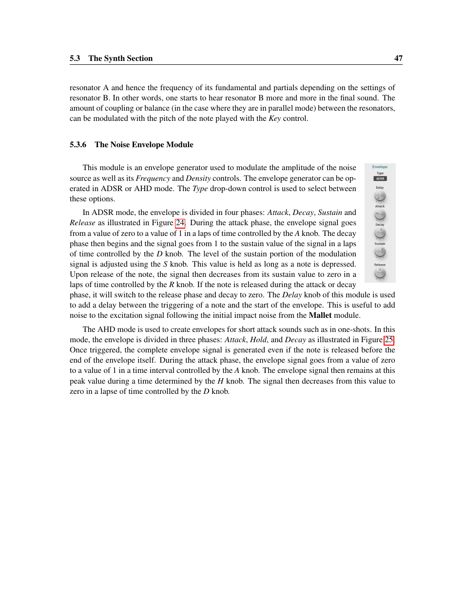 The noise envelope module | Applied Acoustics Systems Chromaphone 3 Upgrade Acoustic Object Synthesizer Plug-In (Download) User Manual | Page 47 / 83