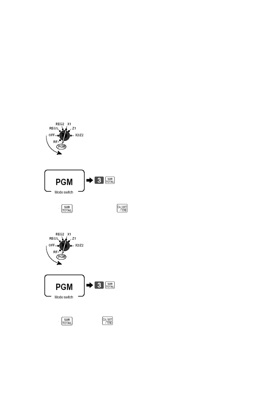 Chapter 8, Setting up floating clerk interrupt, Quick set up 7 | Setting up the 2722 code to allow clerk interrupt, Switch the terminal to the program position | Delta TE-4000 User Manual | Page 36 / 55