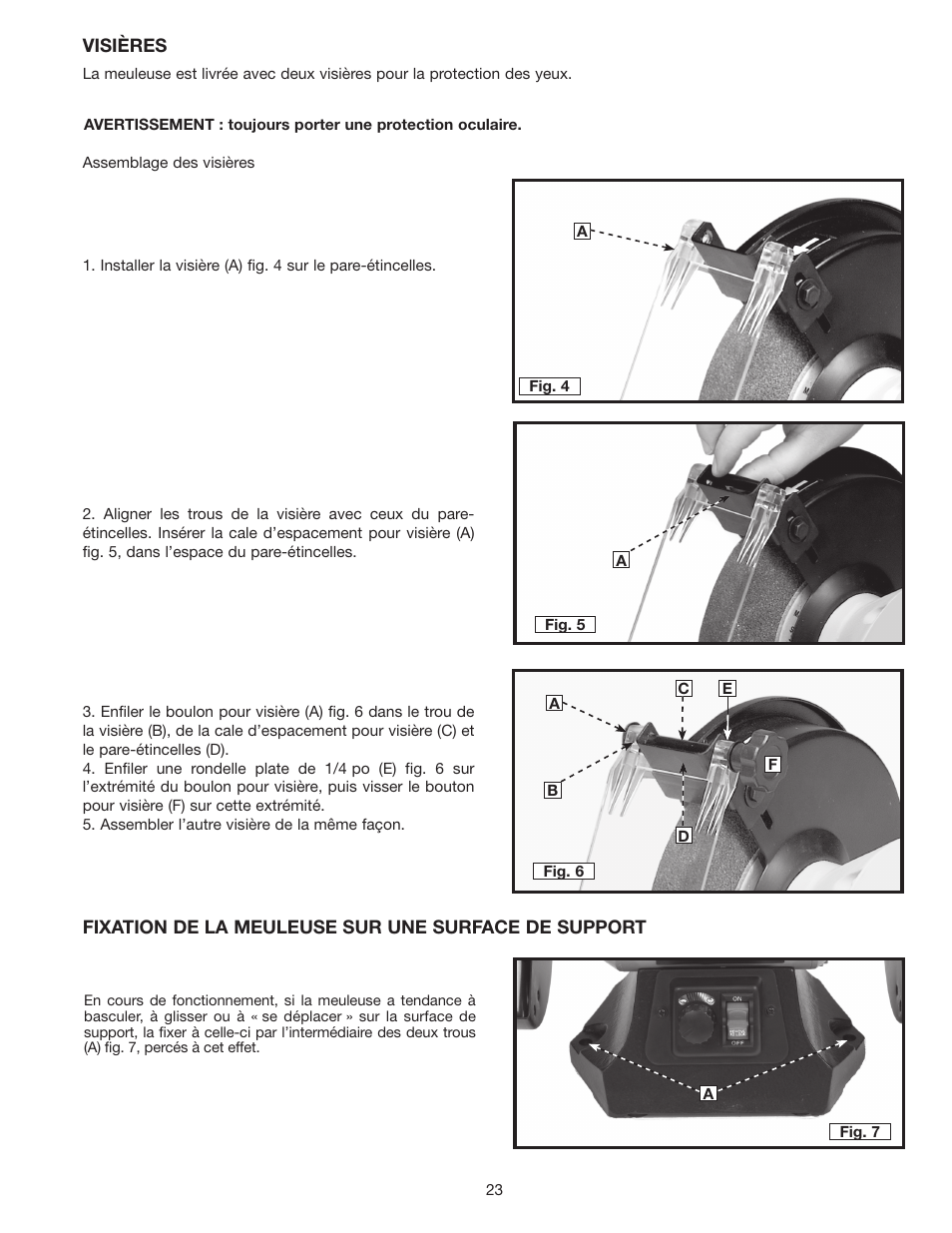 Delta 8" VARIABLE SPEED GRINDER GR450 User Manual | Page 23 / 44