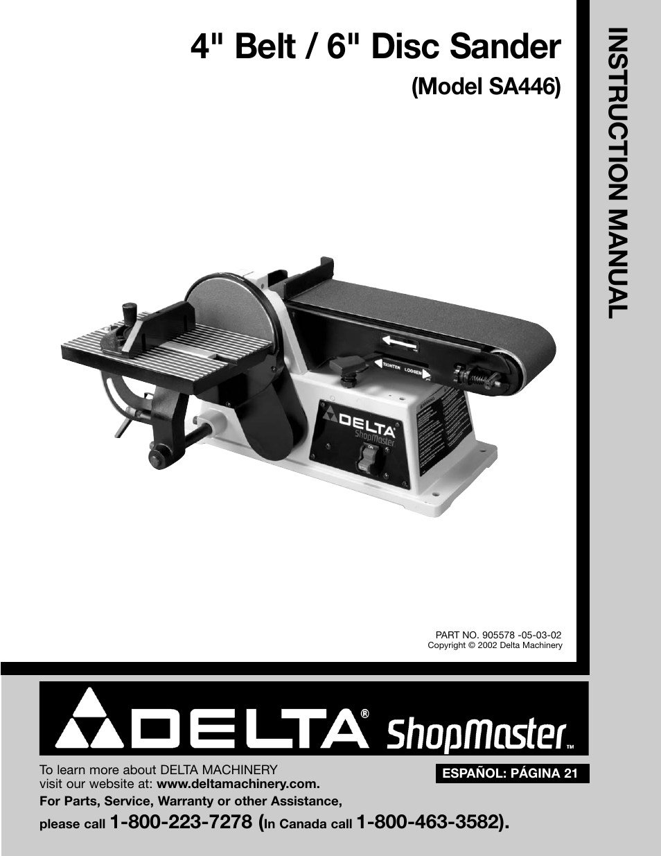 Delta SA446 User Manual | 20 pages