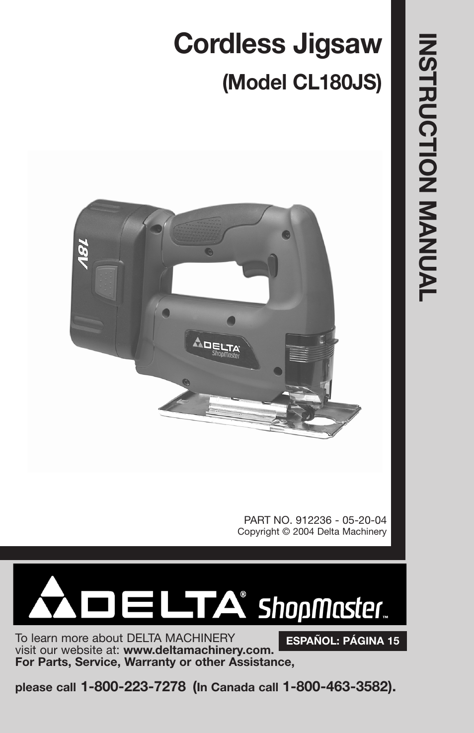 Delta CL180JS User Manual | 15 pages