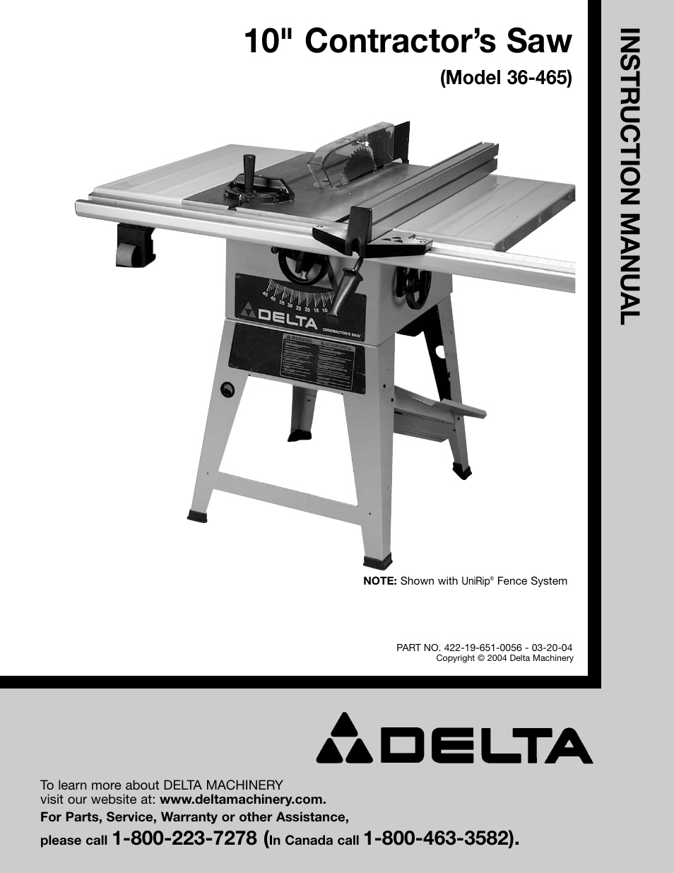 Delta 36-465 User Manual | 36 pages