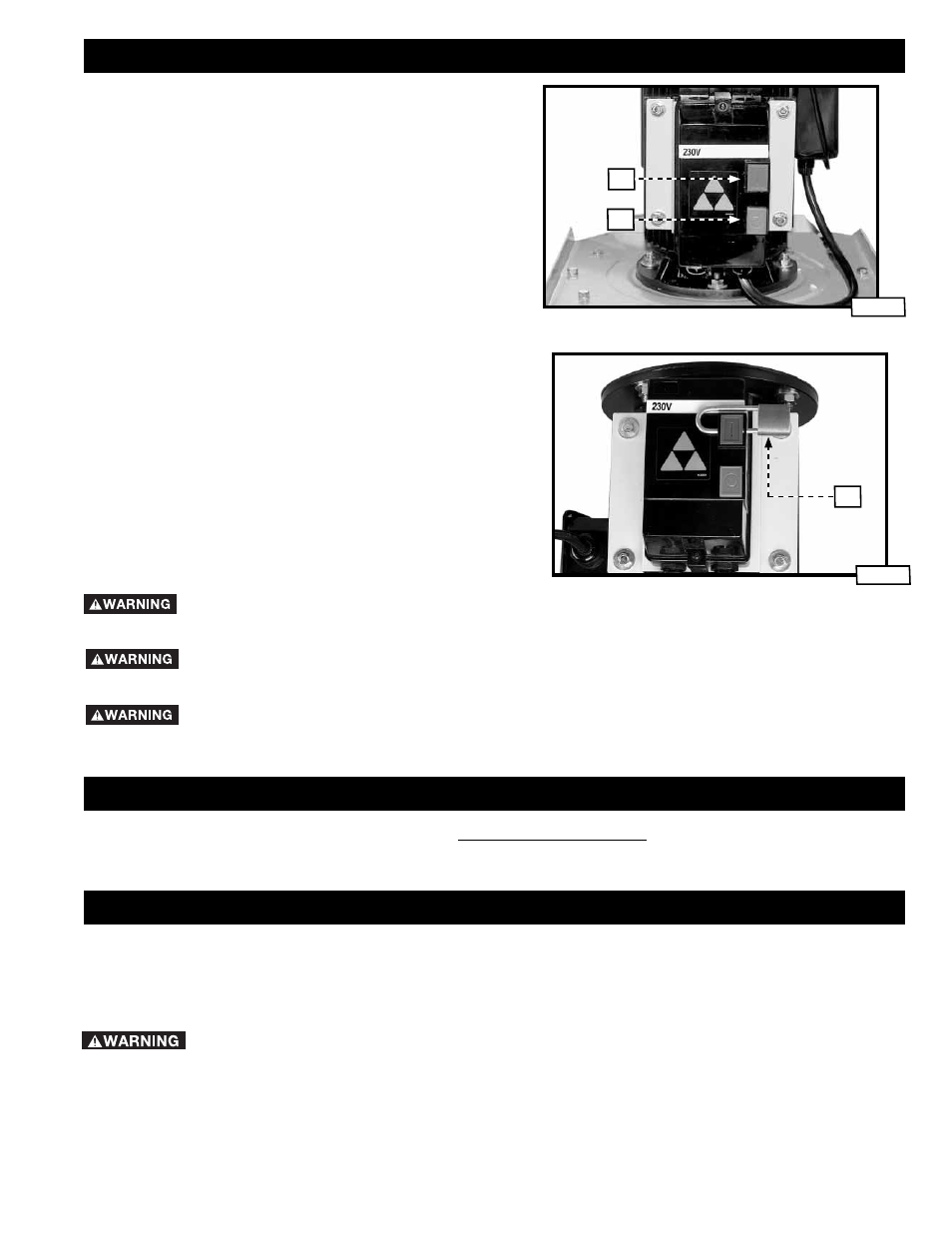 Operation, Troubleshooting, Maintenance | Starting and stopping the dust collector, Locking switch in the “off” position | Delta 50-763 User Manual | Page 13 / 44