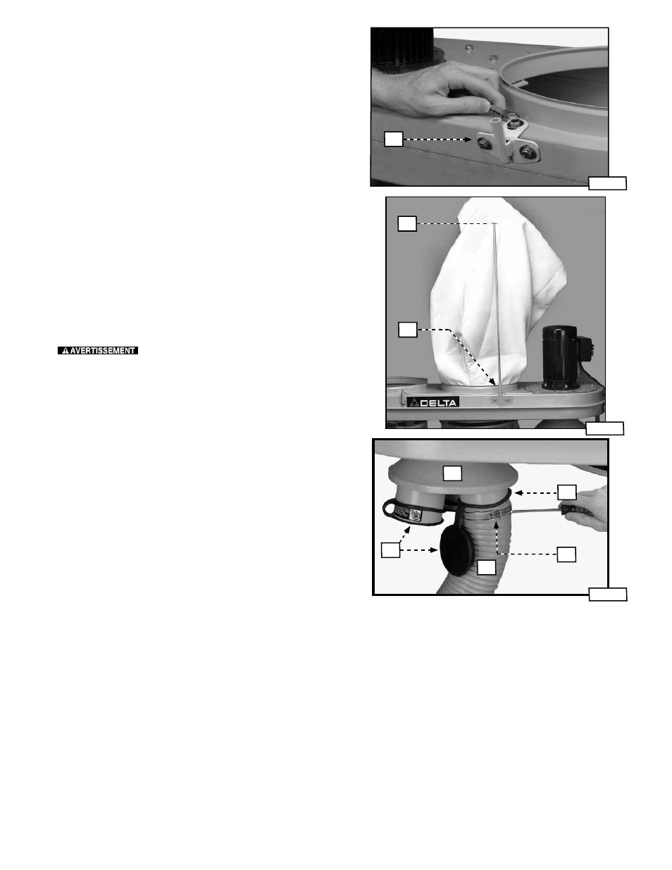 Fixation du sac filtrant supérieur | Delta 50-763 User Manual | Page 25 / 44