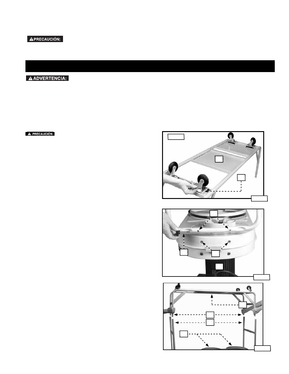 Ensamblaje, Cómo colocar las ruedas | Delta 50-763 User Manual | Page 35 / 44