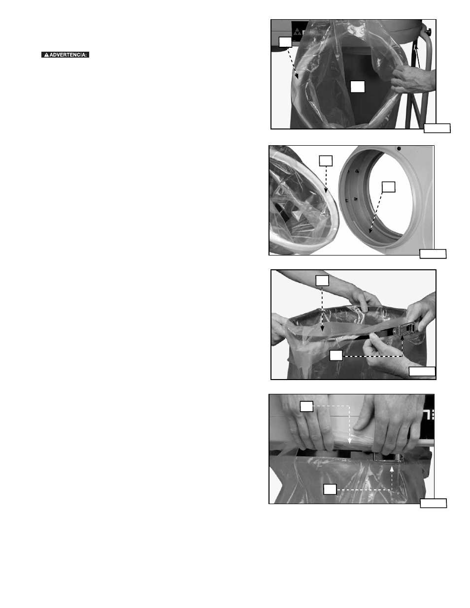 Cómo conectar la bolsa de recolección de polvo | Delta 50-763 User Manual | Page 37 / 44