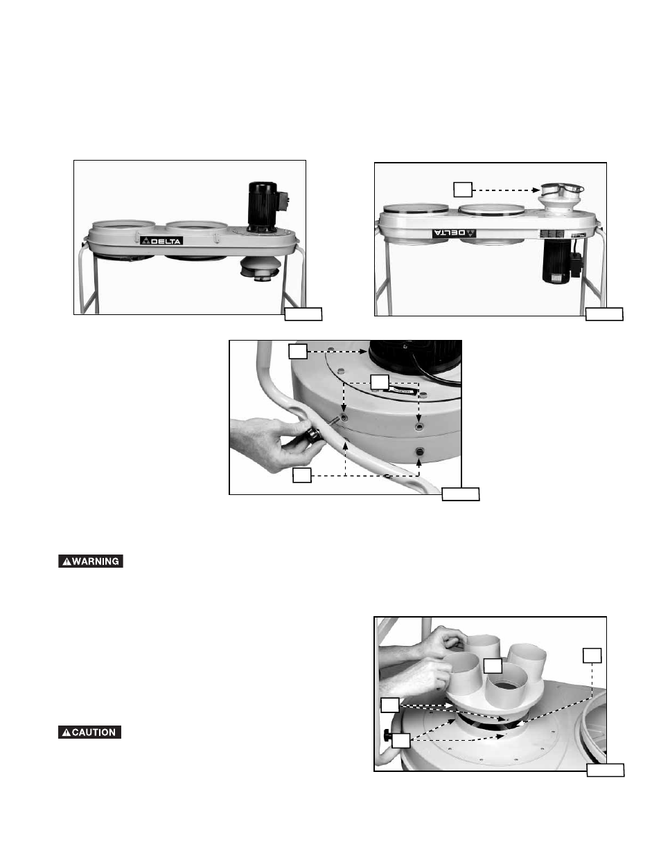 Alternate set-up, Attaching the dust intake ports | Delta 50-763 User Manual | Page 9 / 44