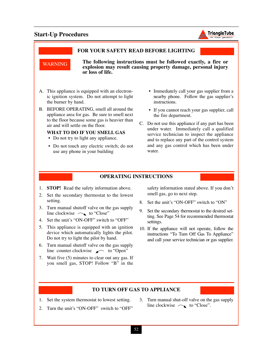 Start-up procedures | Delta PG PLUS-25 User Manual | Page 58 / 76