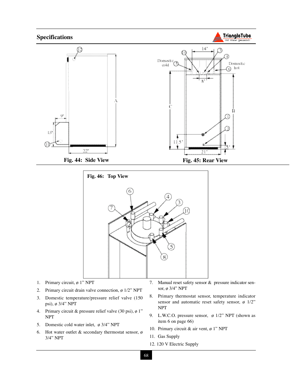 Specifications | Delta PG PLUS-25 User Manual | Page 74 / 76