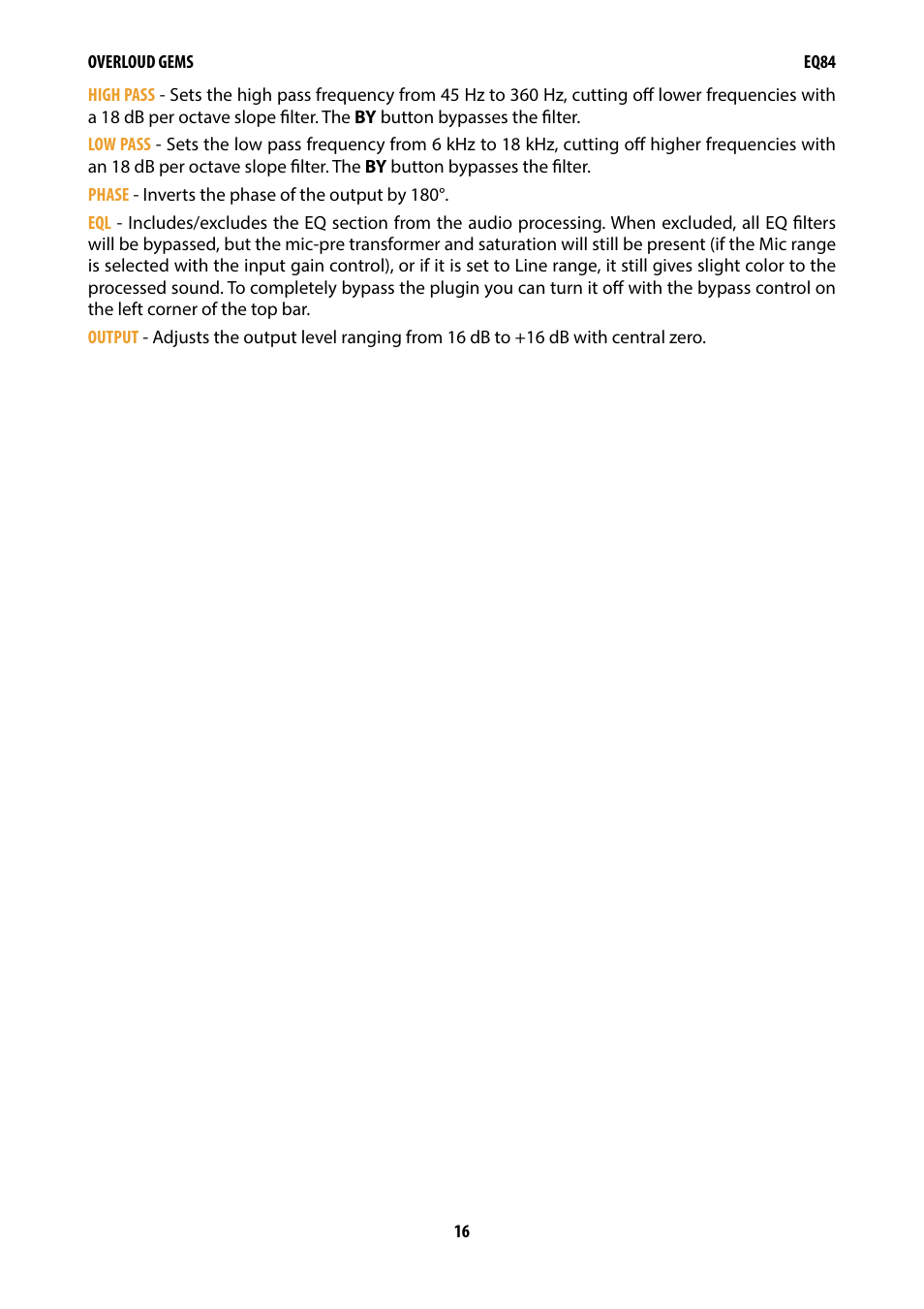 Overloud Gem Comp76 FET Compressor and Limiter Plug-In User Manual | Page 18 / 55