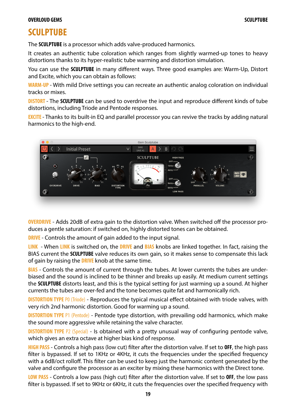 Sculptube | Overloud Gem Comp76 FET Compressor and Limiter Plug-In User Manual | Page 21 / 55