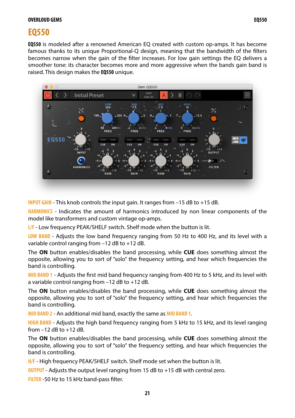 Eq550 | Overloud Gem Comp76 FET Compressor and Limiter Plug-In User Manual | Page 23 / 55