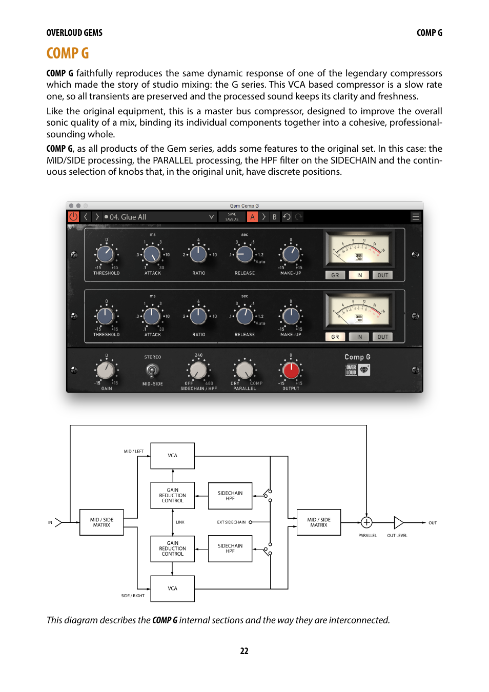 Comp g | Overloud Gem Comp76 FET Compressor and Limiter Plug-In User Manual | Page 24 / 55